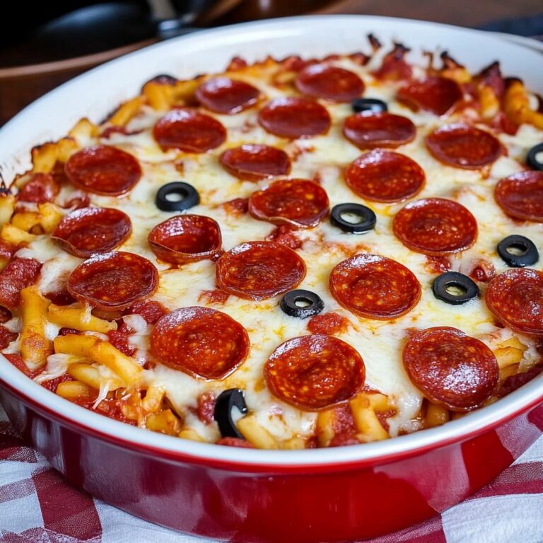 Cheesy Pepperoni Pizza Casserole Recipe