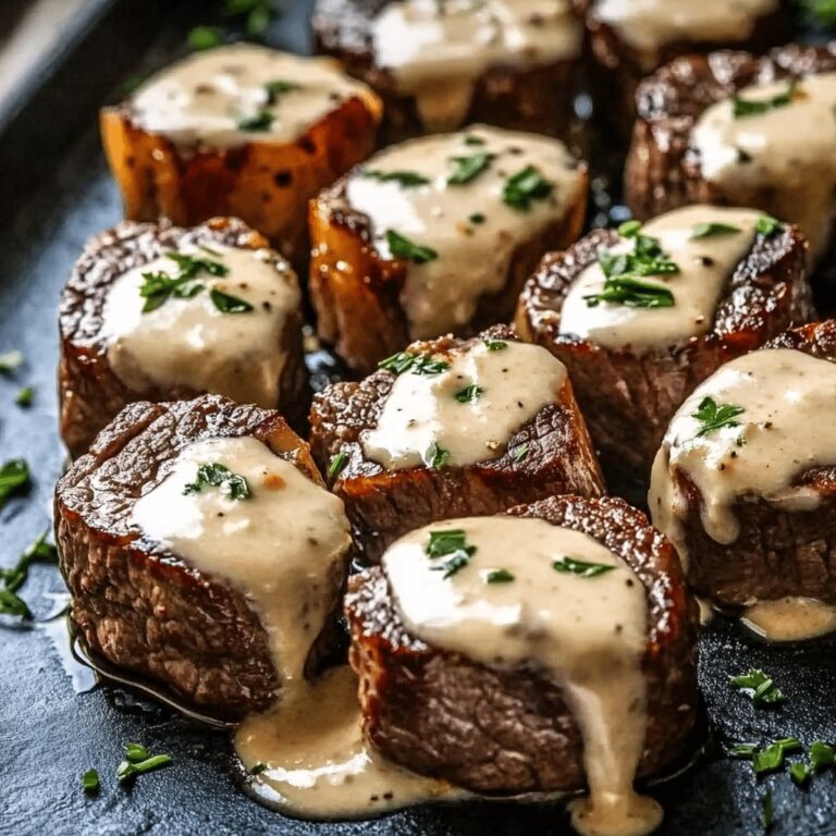Garlic Butter Steak Bites With Parmesan Cream Sauce Recipe