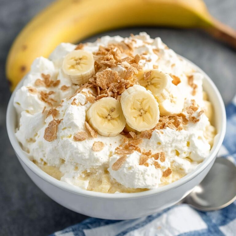 Creamy Banana Pudding Fluff Salad Recipe