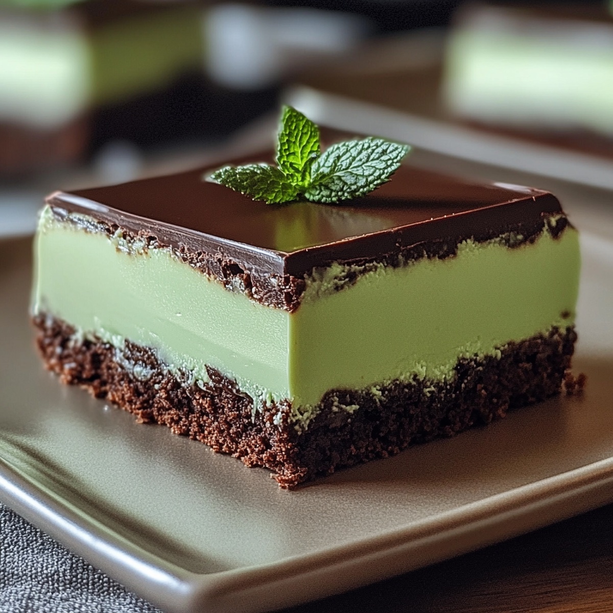 Smooth No-Bake Mint Chocolate Slice Recipe