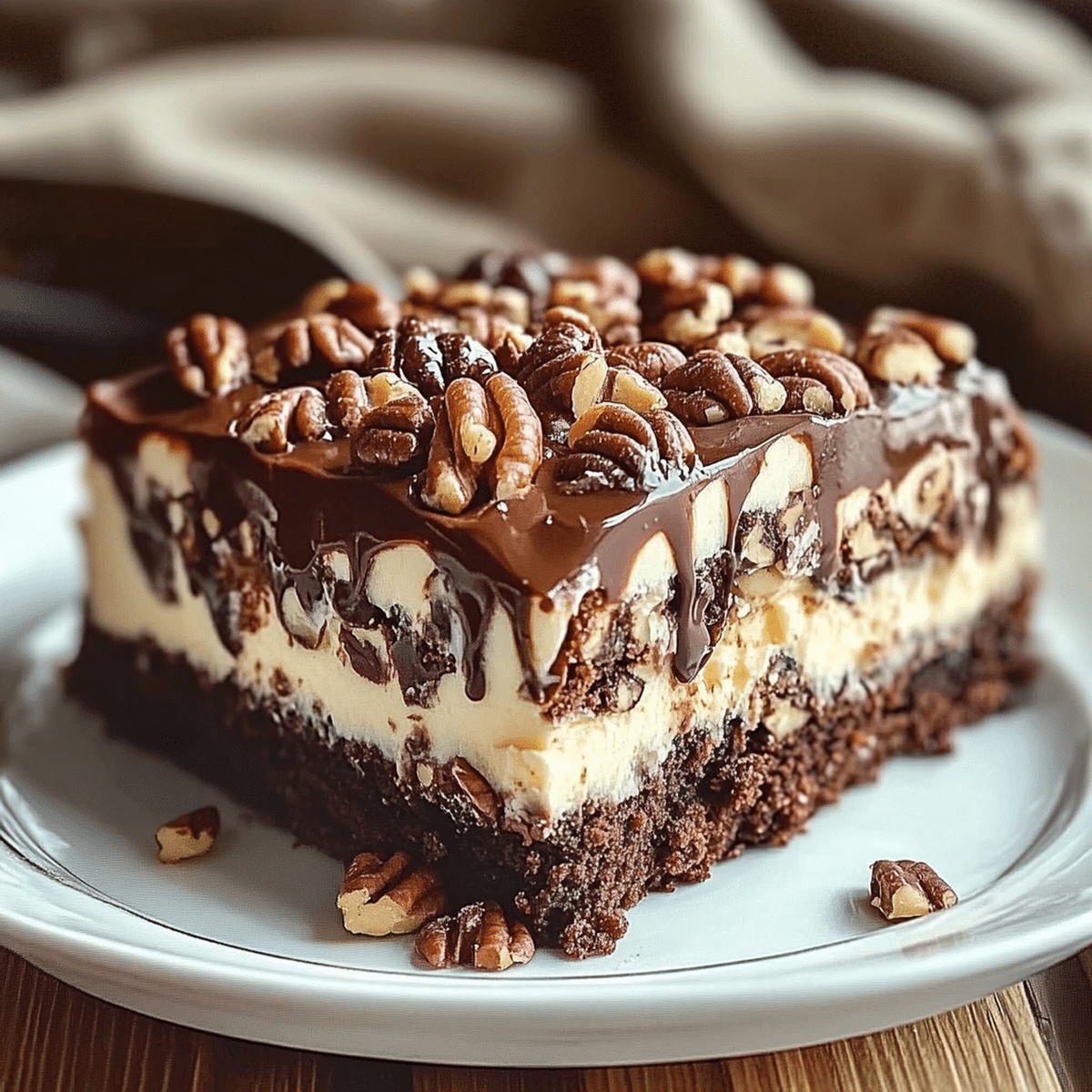 Chocolate Pecan Cream Cheesecake Recipe
