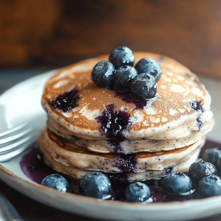 Healthy Wild Blueberry Cottage Cheese Pancakes Recipe
