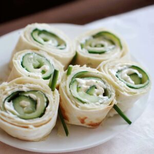 Crispy Cucumber And Cream Cheese Sandwich Rolls Recipe