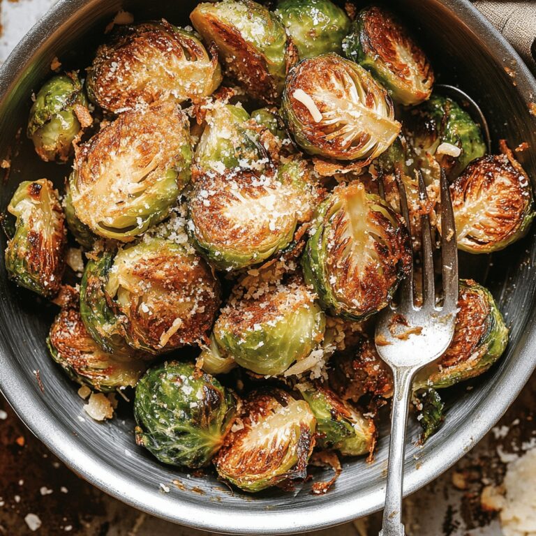 Garlic Parmesan Roasted Brussels Sprouts Recipe