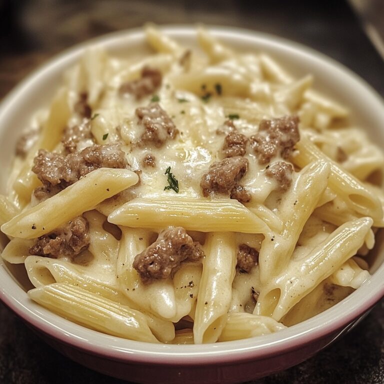 Creamy Beef Alfredo Pasta Delight Recipe