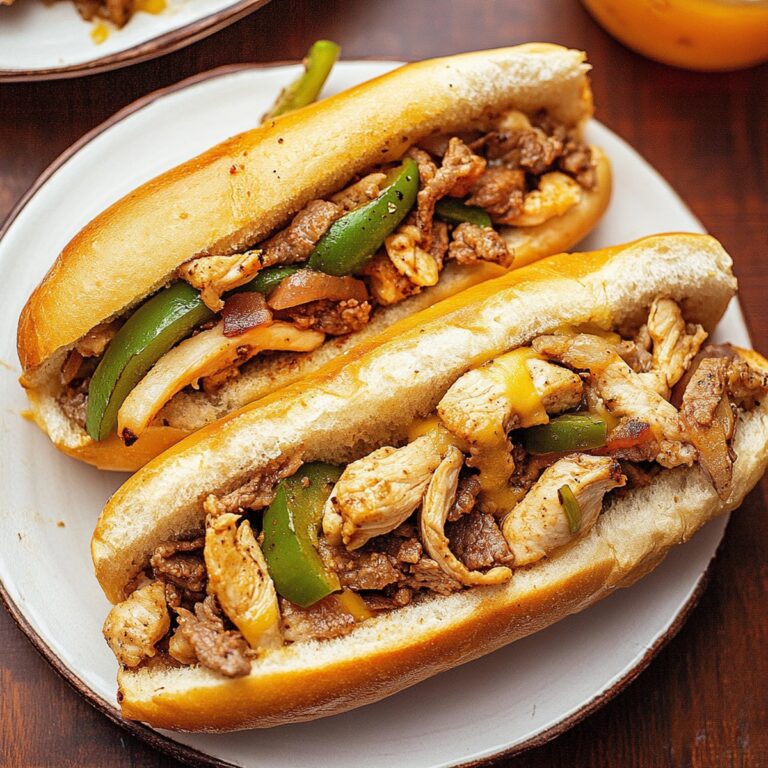 Sizzling Chicken Cheese Steak Sandwiches Recipe
