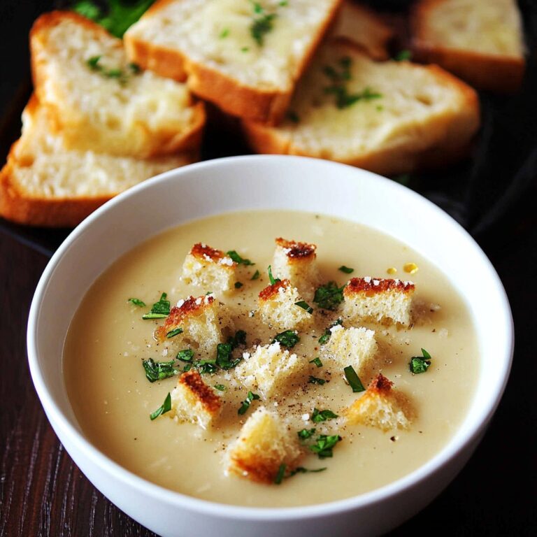 Rich Garlic Bread Soup Recipe