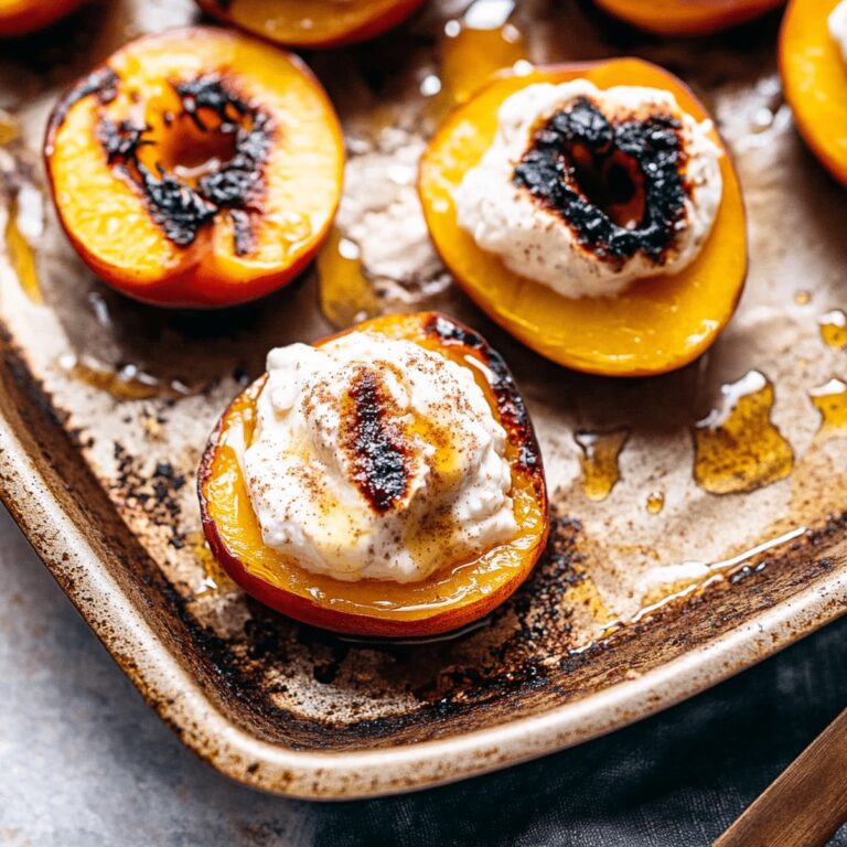 Grilled Peaches With Cinnamon Honey Ricotta Recipe