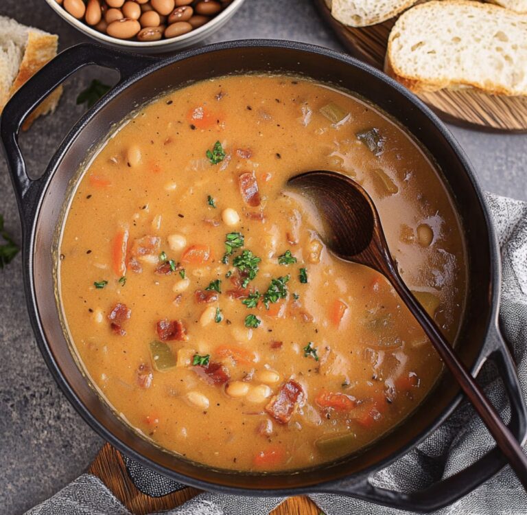 Hearty Bean With Bacon Soup Recipe