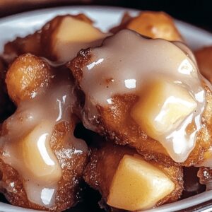 Soft Cinnamon Apple Fritters With Vanilla Glaze Recipe