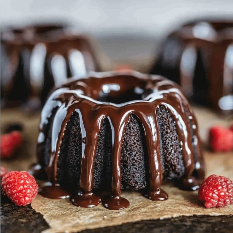 Mini Chocolate Lava Bundt Cakes Recipe