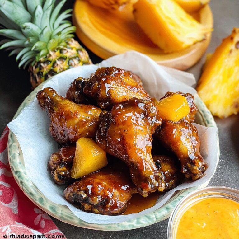 Pineapple Apricot Glazed Chicken Wings Recipe