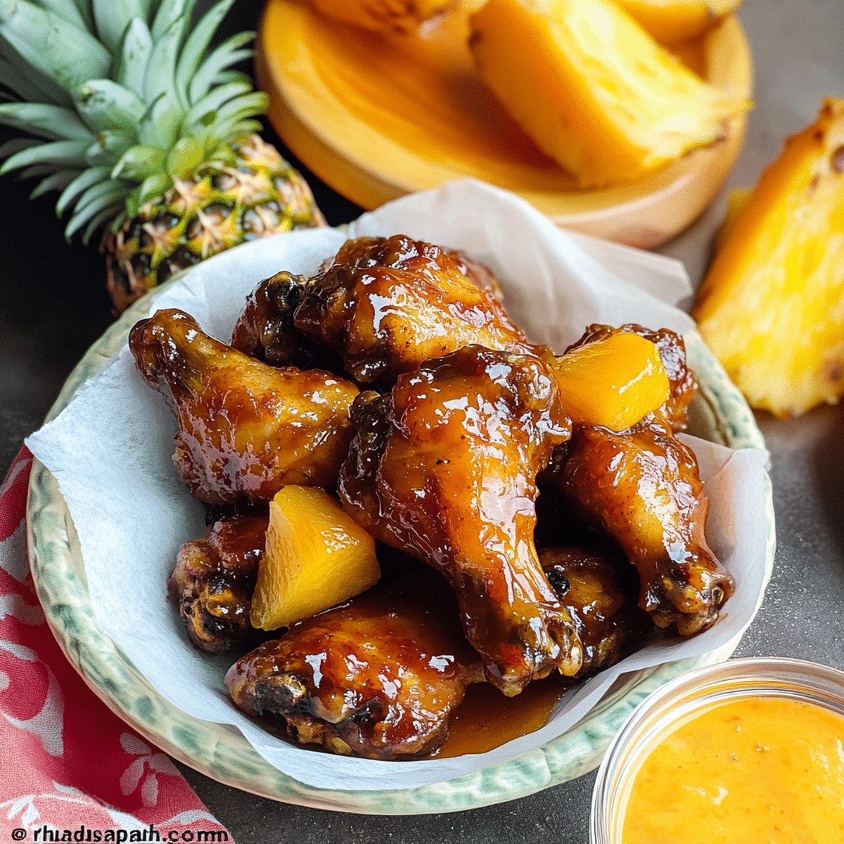 Pineapple Apricot Glazed Chicken Wings Recipe