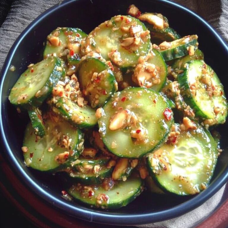 Crunchy Cucumbers in Spicy Peanut Sauce Recipe