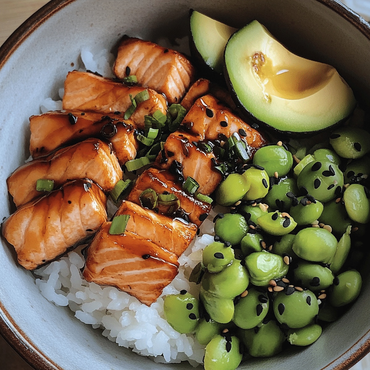 Teriyaki Salmon Sushi Bowl Recipe