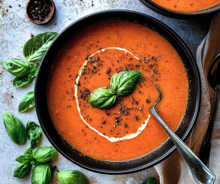 Velvety Tomato Basil Soup Recipe
