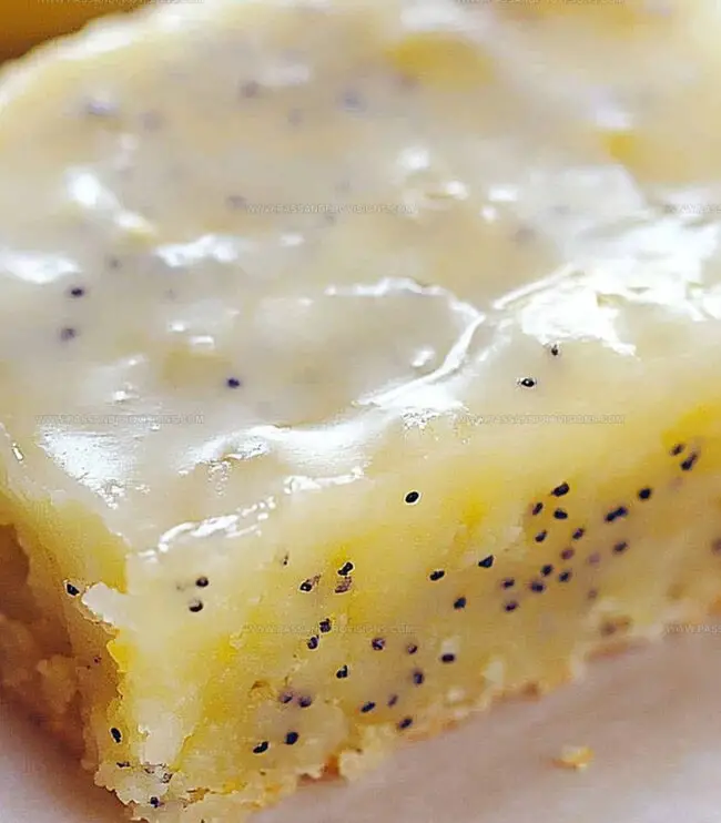 How to Bake and Glaze Lemon Poppy Seed Bars